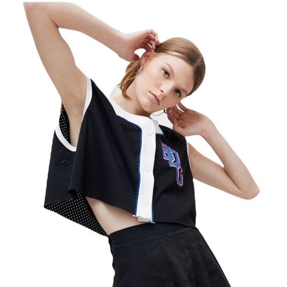 Malone Mesh Button-front Vest In Black NWT - Picture 1 of 7